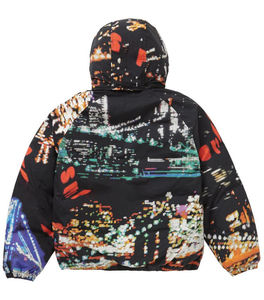 Veste à bulles épaisses imprimée sur mesure pour hommes Manteau d'hiver violet à col montant de haute qualité avec capuche chaude - Product Image 5