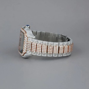 Montre en moissanite de haute qualité en acier inoxydable glacé à mouvement automatique hip-hop antique à la mode de qualité supérieure au prix de fabrication - Product Image 2