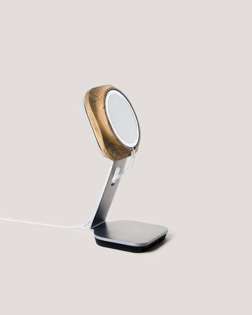 Stylish & Healthy Solid Wood and Aluminum Combination Flexible and Convenient Office Mobile Phone Holder