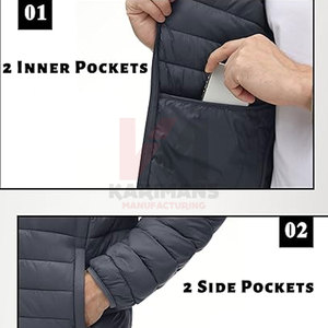 Water Resistant Windproof Mens Puffer Jacket Hood Warm Quilted Winter <b>Coat</b> for Outdoor Sports OEM/ODM Custom Branding - Product Image 5
