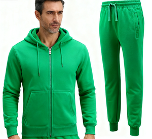 Conjunto Deportivo Personalizado con Logotipo para Hombre, 2 en 1, 100% Algodón Transpirable, Lavado Ácido, Sudadera con Capucha y Pantalones Deportivos - Product Image 2