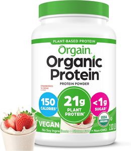 Poudre de protéines végétales bio Orgain, fraises et crème - 21g de protéines végétales 2,03 lb - Product Image 2