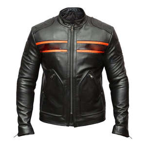 Blouson aviateur en cuir pour homme, cuir véritable, style pilote, vente en gros, style moto et motard - Product Image 1