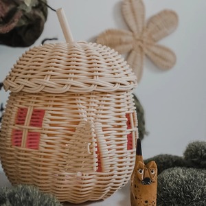 <b>Acorn</b> Natural Rattan Eco-Friendly Modern Multi-Purpose Storage <b>Basket</b> - Product Image 3