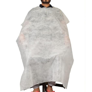 Bata de peluquería de nailon desechable personalizada, capas de peluquero, delantal para estilista, uso en salón, chal de plástico para teñir el cabello - Product Image 3