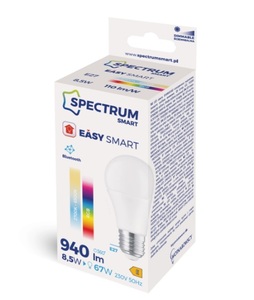 Lampada standard a LED intelligente dimmerabile RGB + CCT + intensità 8,5W 940Lm (Spectrum WOJ+14628) - Product Image 2