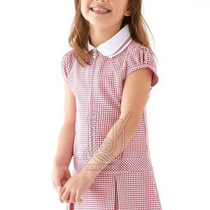 Último Diseño de Moda, Uniformes Escolares Lavables para Niñas de Primaria, Precio Bajo, Casuales, Suaves, de Poliéster/Algodón, Personalizables, de Alta Calidad - Product Image 4