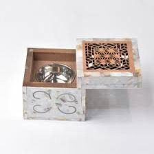 Quemador de incienso tradicional con incrustaciones de hueso de cuerno, perfecto para quemar resina aromática, accesorio de decoración del hogar con cultura islámica - Product Image 2