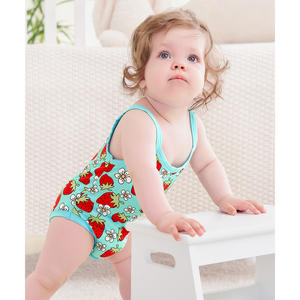 Paquete de 3 Bodys Transpirables para Bebé Niña, sin Mangas y con Tirantes Finos, Estampado Digital - Product Image 5