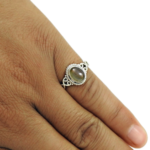 Modern Design Best Quality 925 Sterling Silver Natural <b>Labradorite</b> Gemstone Oval Shape Elegant <b>Ring</b> Bohemian Handmade Jewelry - Product Image 4