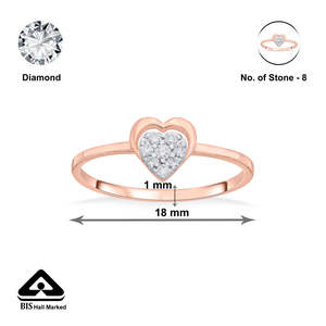 แหวนเพชรทรงลำลองวาเลนฮาร์ท - Product Image 6