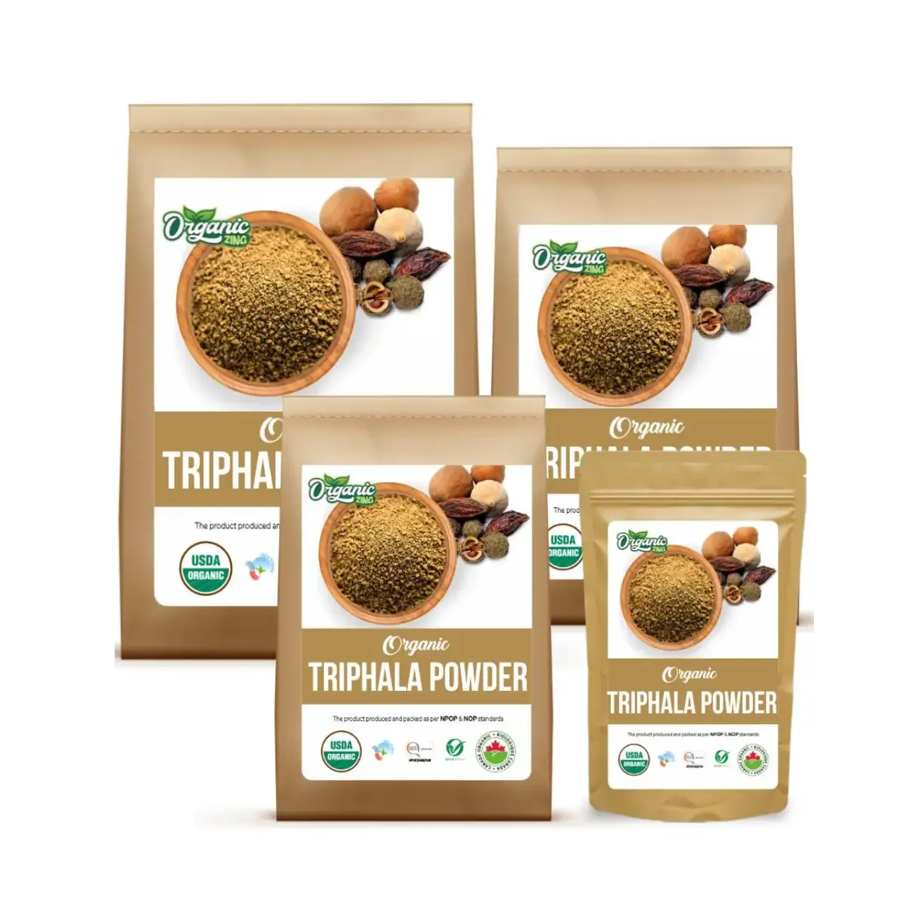 Polvo de Triphala de calidad asegurada con paquete de tamaño personalizado y hecho orgánico puro disponible para la venta por exportadores