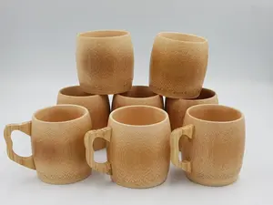 Logotipo personalizado bebiendo taza de bambú agua vino café té taza de madera maciza de madera natural de bambú taza de té al por mayor - Product Image 3
