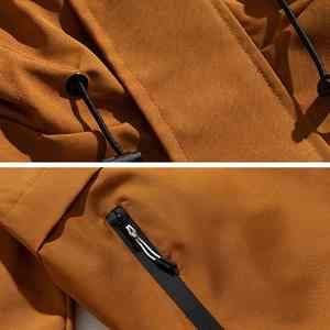 Sweat à capuche personnalisé randonnée en plein air coupe-vent imperméable veste de travail utilitaire fermeture éclair veste de sport décontractée pour hommes - Product Image 3