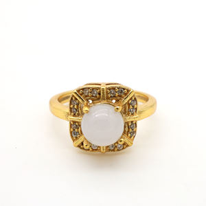 Anillo Midi para nudillos Vintage de moda para mujer, venta al por mayor, flor chapada en oro, estrella, piedra lunar apilable para ocasiones de compromiso - Product Image 1