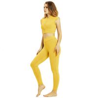 Ensemble 2 pièces de sport pour femme grande taille, personnalisé, uni, effet délavé, comprenant un body et un legging avec veste zippée