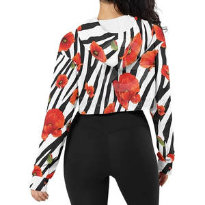 Sudadera Corta con Capucha para Mujer, Informal, para Uso en Exteriores, Invierno, Duradera, Ecológica, con Logotipo Frontal - Product Image 2