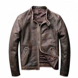 Vestes en cuir pour hommes personnalisées de haute qualité, vestes en cuir d'agneau pour hommes avec doublure en fourrure, service OEM - Product Image 1