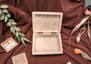 กล่องเครื่องประดับฝังหินอ่อนสีขาวทำด้วยมือพลอยสีชมพูและสีฟ้าดีไซน์ดอกไม้งานฝีมือชั้นเยี่ยม - Product Image 2