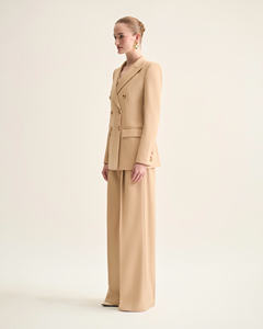 Vesper Pantalon à rayures pour femmes de style élégant Pantalon taille haute à jambes larges Fabriqué au Vietnam avec des services ODM Article chaud - Product Image 3