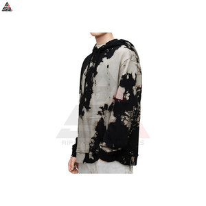 เสื้อฮู้ดผ้าฟลีซแบบสวมหัวย้อมสีโอเวอร์ไซส์ผ้าฝ้าย100% น้ำหนักเบากำหนดเองฤดูหนาว - Product Image 3