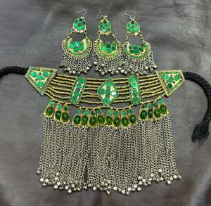 Haute qualité mariée Afghani Vintage ensembles de bijoux Style afghan Tribal Kuchi à la main couleur dorée ensemble de bijoux confortable - Product Image 4