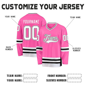 Jersey de hockey sobre hielo liso de nuevo diseño de alta calidad, uniforme con logotipo personalizado para jóvenes y adultos, ropa popular más vendida - Product Image 3