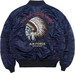 แจ็กเก็ตผู้ชายน้ำหนักเบามีกระเป๋าด้านข้างให้ความอบอุ่นแจ็คเก็ตบอมเบอร์ผ้าซาตินสำหรับทุกเพศพร้อมผ้ากำมะหยี่ปัก - Product Image 2