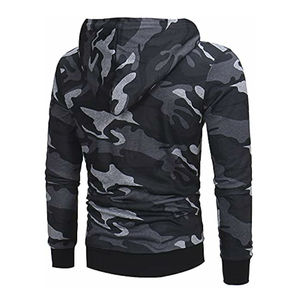Sudadera con capucha de camuflaje ligera y transpirable de algodón para hombre, sudadera con capucha de camuflaje personalizada al por mayor para invierno, sudadera táctica. - Product Image 1