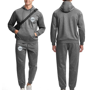 Ensemble 2 pièces Streetwear personnalisé pour hommes Ensembles de jogging à fermeture éclair Pantalon évasé lavé Survêtements à capuche embossés pour automne Survêtements de survêtement - Product Image 4