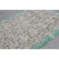 Klassischer Grüner 6,1 x 9,2 Fuß Woll-Türkischer Teppich Großer Wohnzimmerteppich Patchwork-Muster Umweltfreundlicher Flur-Latexteppich Neues Modell