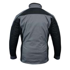 Chaqueta de Motociclismo Deportiva Gris y Negra, de Moda, Transpirable, con Tela Cordura Resistente al Viento, para Carreras de Motos - Product Image 3