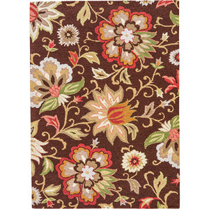 พรมขนสัตว์ทอมือสีเบจน้ำตาลลายดอกไม้ทรงสี่เหลี่ยมผืนผ้าสำหรับบ้าน ห้องนั่งเล่น ทางเดิน Tpl-55 Jaipur Rugs ZA - Product Image 1
