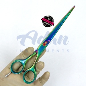7-Inch Japanese Stainless Steel Pet Grooming <b>Scissors</b> Multi-Color Curved Blades with Sharp Tips for <b>Dog</b> Grooming in Salons - Product Image 6