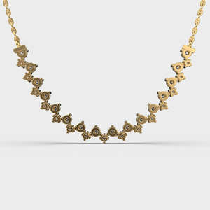 Encantador Collar con Colgante de Moissanita en Zigzag Dorado para Compromiso y Aniversario - Product Image 3