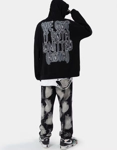 Custom High Quality Manufacturer Sun Faded Heavyweight 400gsm Vintage Acid Wash Zipper Boxy Fit <b>Zip</b> <b>up</b> Rhinestone Hoodie for <b>Men</b> - Product Image 6