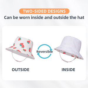 Protection Uv bébé enfants été chapeau de soleil enfant en bas âge réversible pêcheur chapeaux unisexe dessin animé imprimé enfants infantile enfants seau chapeau - Product Image 4