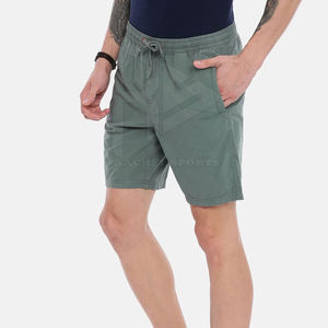 Pantalones cortos informales de verano recién llegados, diseño personalizado, estilo callejero con cierre de cintura elástica, color sólido y teñido liso - Product Image 2