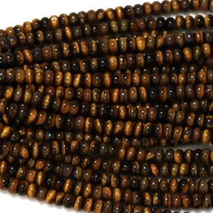 Perles rondes en œil de tigre AAA : 7-8 mm, fabrication de bijoux en pierres précieuses - Product Image 4