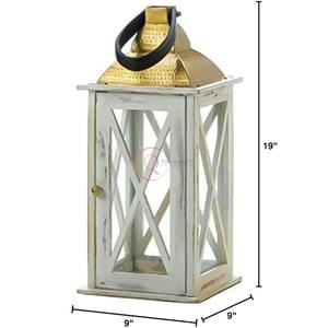 Lanterne à bougie carrée en bois de taille moyenne Décoration de Noël unique Pot à bougie de table pour la décoration de Noël Décoration de la maison Centre de table - Product Image 3