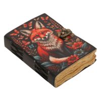 Diario de Viaje Hecho a Mano de Cuero de Búfalo Grabado en Relieve de 9x7 Pulgadas, Encuadernado Cosido, Cubierta de Acuarela, Cuaderno de Tapa Blanda Multicolor, 120 Páginas, Regalo