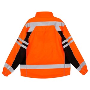 Chaqueta de trabajador de construcción de otoño e invierno, ropa de trabajo reflectante de algodón y poliéster de alta visibilidad, ropa de seguridad para construcción de edificios - Product Image 3