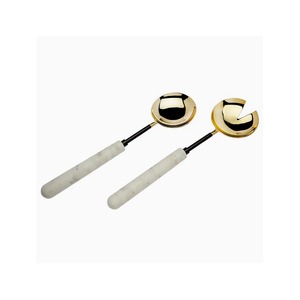 Vintage Design <b>Marble</b> Handle Salad Server Best Quality <b>Dinnerware</b> Cutlery <b>Set</b> Available with Custom Logo and Size - Product Image 1