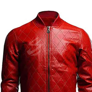 Chándal de cuero de último diseño de algodón transpirable a prueba de viento logotipo personalizado chándal de cuero de talla grande para hombre - Product Image 4