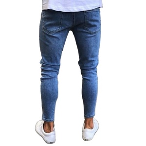 Jeans en denim délavé pour homme, coupe droite, déchirés, slim, décontractés, streetwear, conception personnalisée OEM - Product Image 6