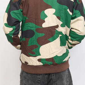 Best Sale Custom Printed Men's 100% Polyester Bomber <b>Jacket</b> Street Style Winter Lightweight Breathable Stand Collar Hooded - Product Image 2
