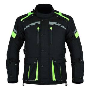 Cordura Waterproof <b>Motorbike</b> Racing Jacket Canvas Textile with <b>Stand</b> Collar and Front Logo Position - Product Image 1