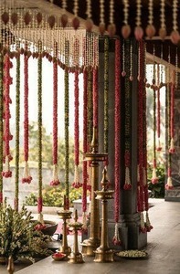 Flor de jazmín Rosa larga y Guirnalda de decoración de flores de Rajnigandha blanco para decoración de boda y fondo de utilería de foto - Product Image 5