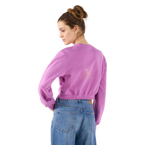 <b>Top</b> Trendy Style Mock Neck Custom Logo Embroidery Breathable <b>Winter</b> Cotton/Polyester Oversized Heavyweight Boxy Cropped Women - Product Image 3