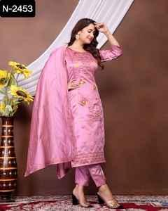 Latest Women Wear Readymade Salwar Kameez Suit with Fancy Work Dupatta Set Plus Size Availavle and Festival Wear Kurtis Set - Product Image 2